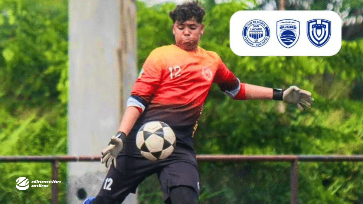 Portero del CF San Lázaro Sub 16 en la competencia Copa AIFI